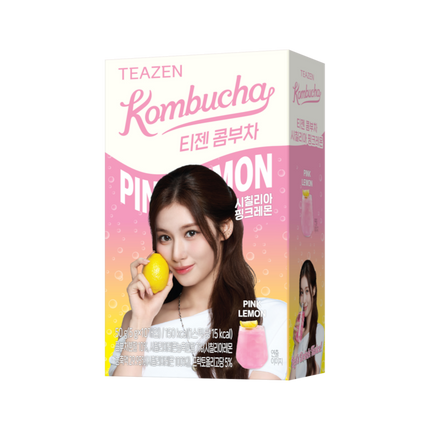 TEAZEN TWICE Edition Kombucha Pink Lemon 10 Sticks 50g (Case 12)