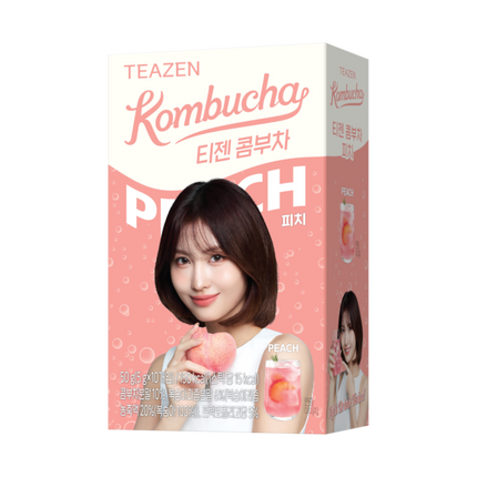 TEAZEN TWICE Edition Kombucha Peach 10 Sticks 50g (Case 12)