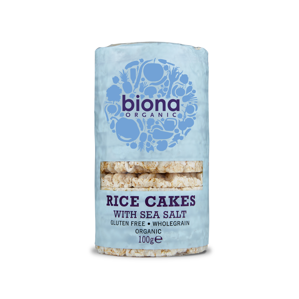 BIONA Organic Rice Cakes w/ Salt Wholegrain (low fat) 100g - Longdan Online Supermarket