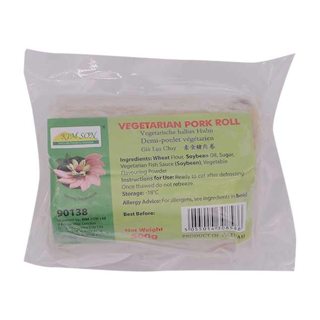 Kim Son Vegetarian Pork Roll 500g (Frozen) - Longdan Online Supermarket