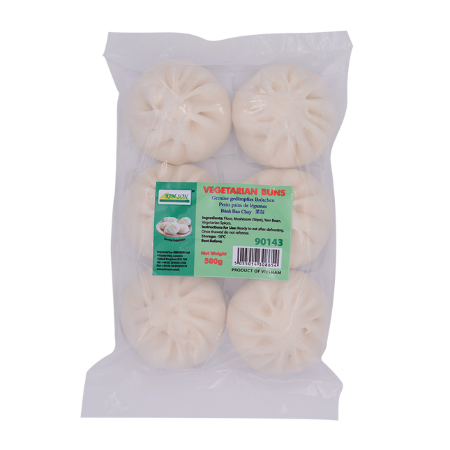 Vegetarian Steamed Bbq Pork Buns 500g (Frozen) - Longdan Online Supermarket
