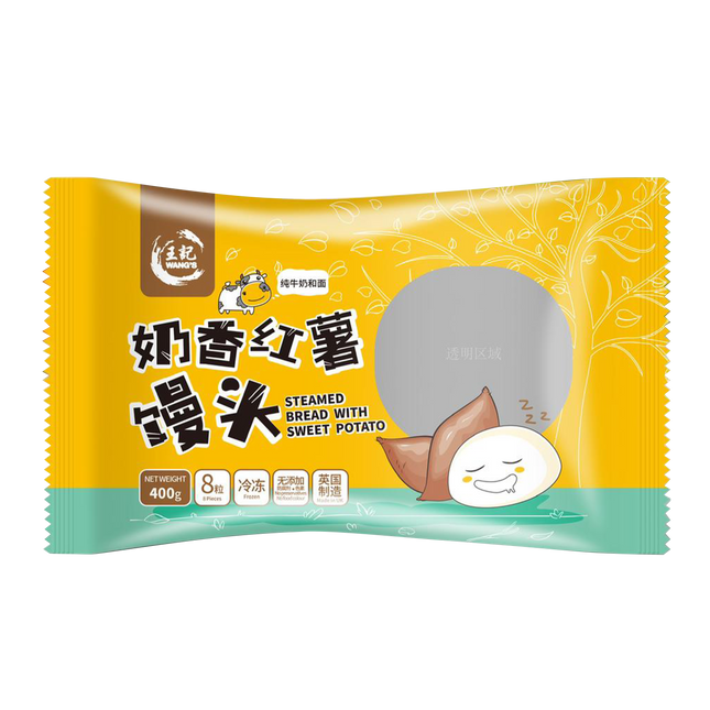 WANGS Steamed Bread With Sweet Potato 400g (Frozen) - Longdan Official Online Store
