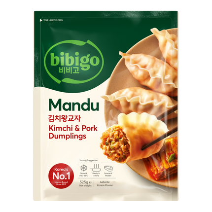 CJ BIBIGO Original Dumplings Kimchi & Pork 525g (Case 15)