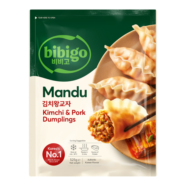 CJ BIBIGO Original Dumplings Kimchi & Pork 525g (Case 15)
