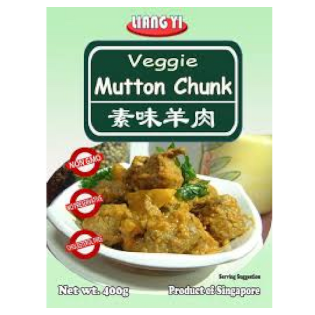 LIANG YI Vegetarian Mutton Chunk 400g (Frozen) (Case 12)