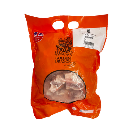 GOLDEN DRAGON Pig Tails (Cut) 1kg (Frozen) (Case 16)