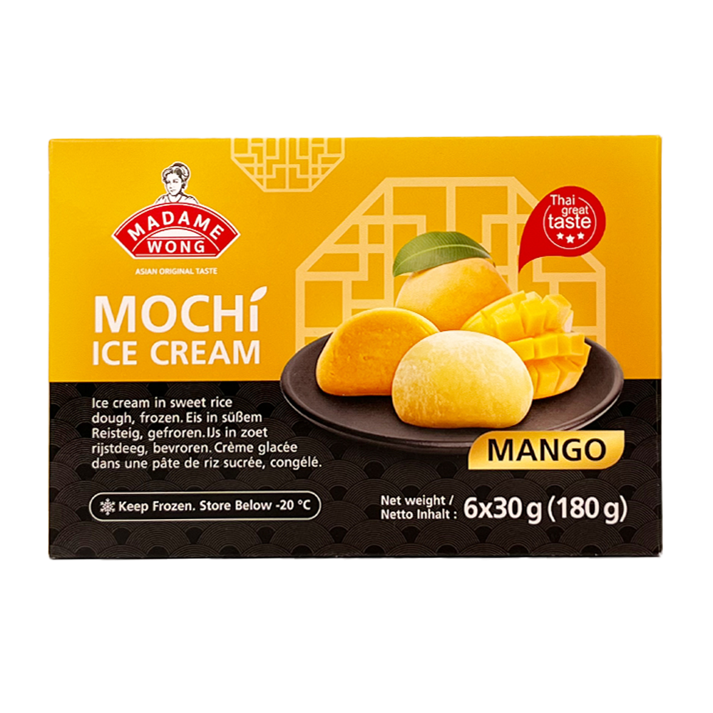 MADAME WONG Mochi Ice Cream - Mango (6pcs) 180g (Case 12)