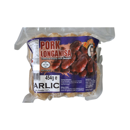 MANDHEY'S MANYAMAN Pork Longanisa Garlic - Regular 454g - Longdan Official