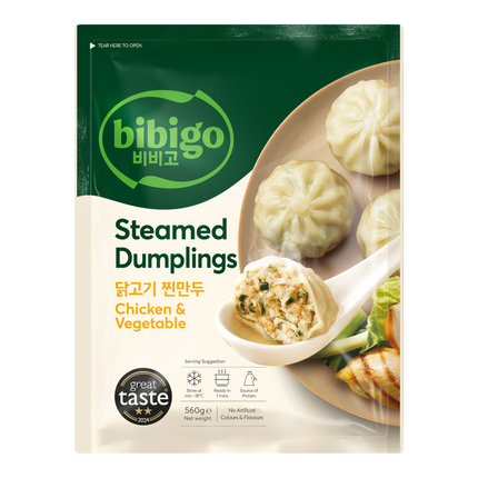 CJ BIBIGO Steamed Dumplings Pork & Vegetable 560g (Case 15)