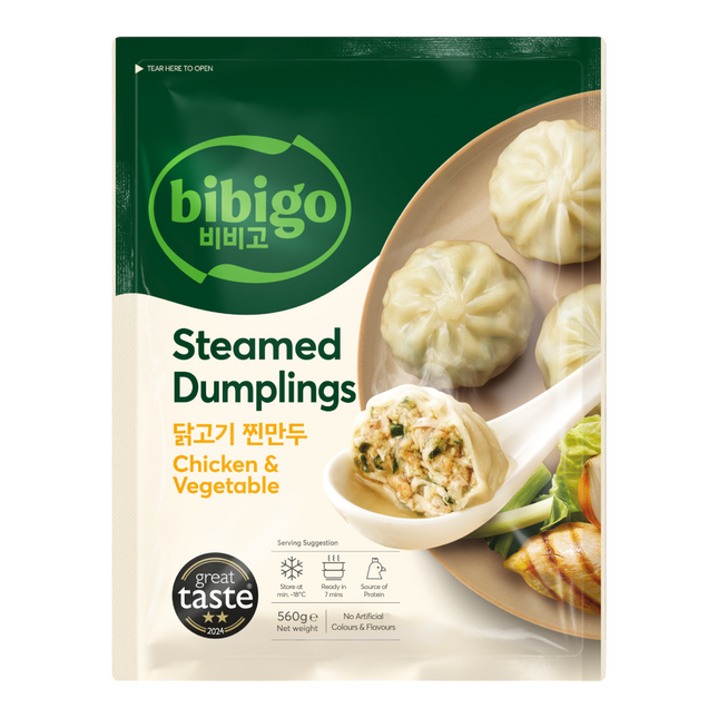 CJ BIBIGO Steamed Dumplings Pork & Vegetable 560g (Case 15)