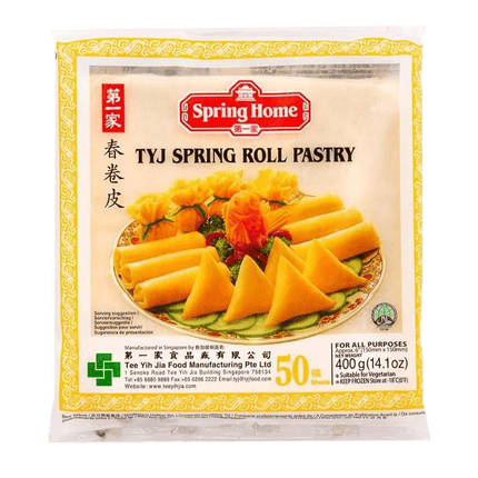 TEE YIH JIA 6in Spring Roll Pastry (50sheets) 400g (Case 40)
