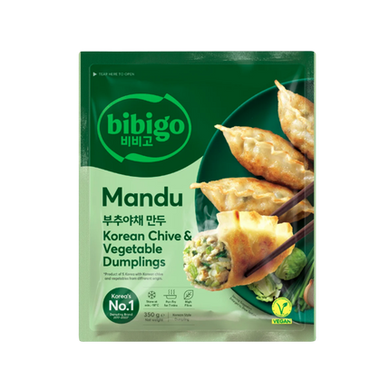 CJ BIBIGO Mandu Plant-Based Korean Chive & Vegetable 350g (Case 20)
