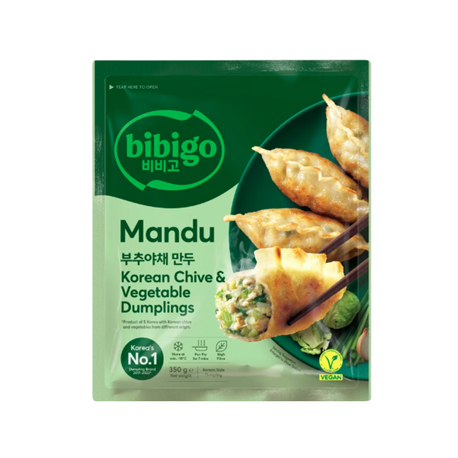 CJ BIBIGO Mandu Plant-Based Korean Chive & Vegetable 350g (Case 20)
