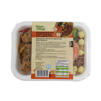 Vegan Village Brown Rice & Tofu Skin Roll With Lemongrass 300G (Frozen) (Case 20)