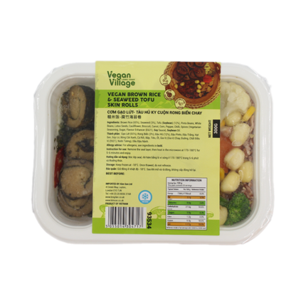 Vegan Village Brown Rice & Seaweed Tofu Skin Rolls 300G (Frozen) (Case 20)
