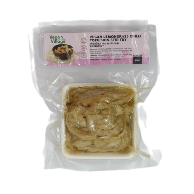 Vegan Village Lemongrass Chilli Tofu Skin Stir Fry  250G (Frozen) (Case 20)