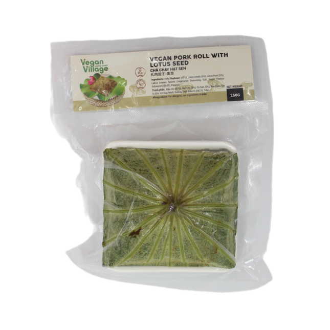 Vegan Village Pork Roll With Lotus Seed  250G (Frozen) (Case 20)