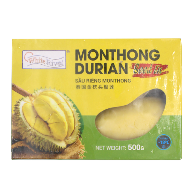 White River Frozen Monthong Durian Seed In 500G (Case 20)