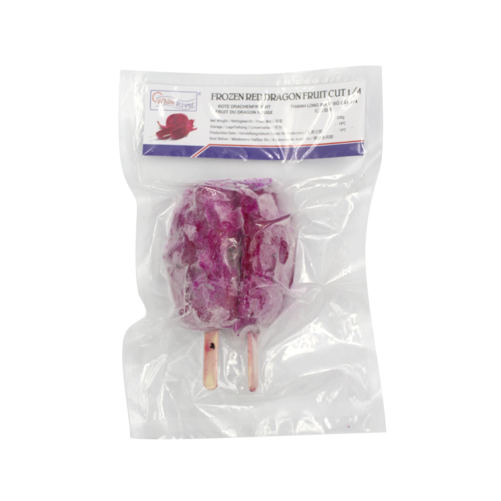 White River Frozen Red Dragon Fruit Cut 1/4 200g (Case 25)