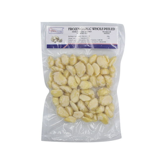 White River Frozen Garlic Whole Peeled 200G (Case 25)