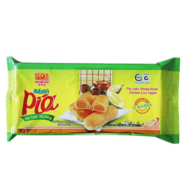 Tan Hue Vien Durian & Mungbean Mini Cake (Less Sugar) 275g (Case 30)