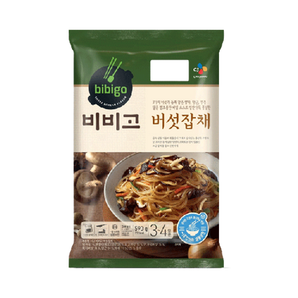 CJ BIBIGO Japchae Mushrooms and Vegetables 590g (Case 12)