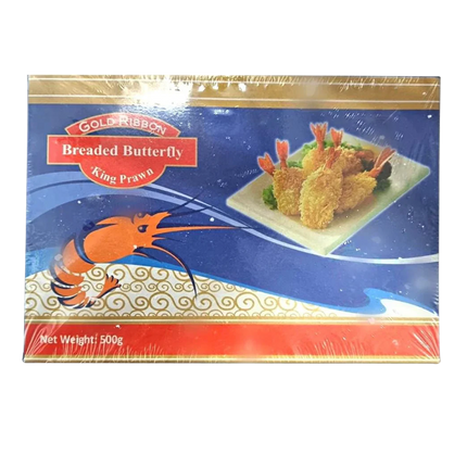 Gold Ribbon Breaded Butterfly King Prawn 500g (Frozen) (Case 12)