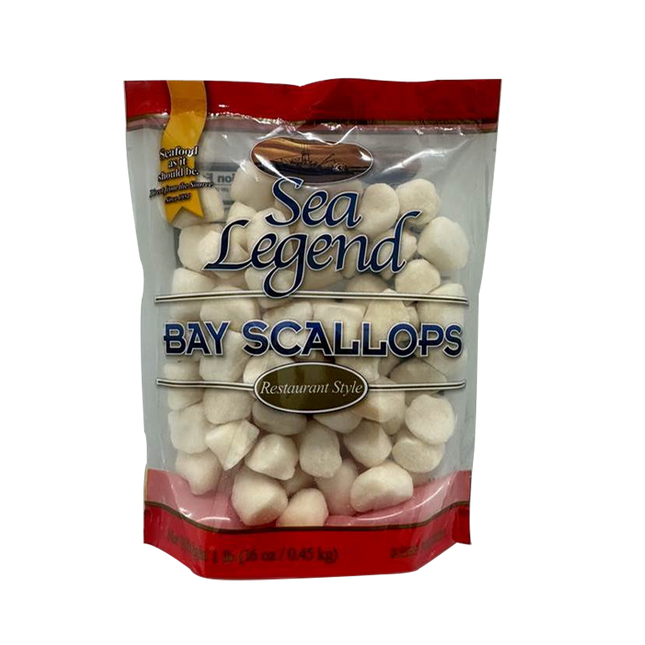 Sea Legend IQF Raw Roeless Bay Scallops 40-60 454gnet (Frozen) (Case 20)