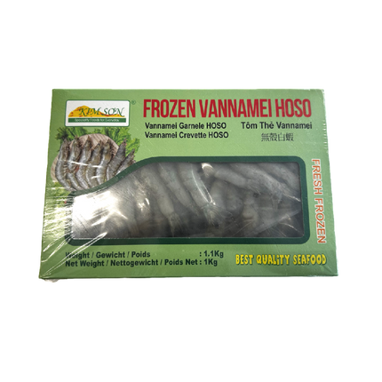 Kim Son Frozen HOSO Vannamei Shrimp 50-60 1kg (Case 10)