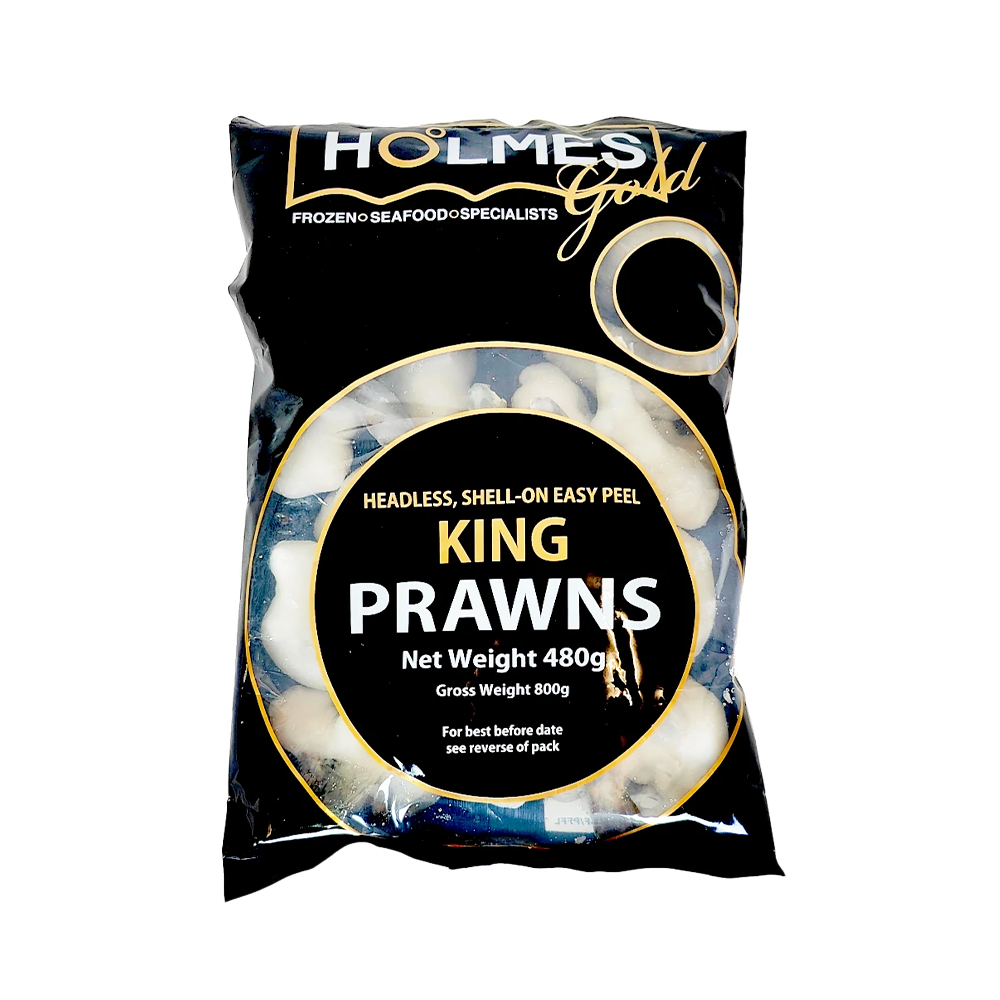 Holmes IQF Easy Peel HLSO King Prawns 480gnet 8/12 (Frozen) (Case 10)