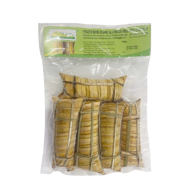 Kim Son Frozen Mung Bean Glutinous Roll With Coconut 500g (Case 20)