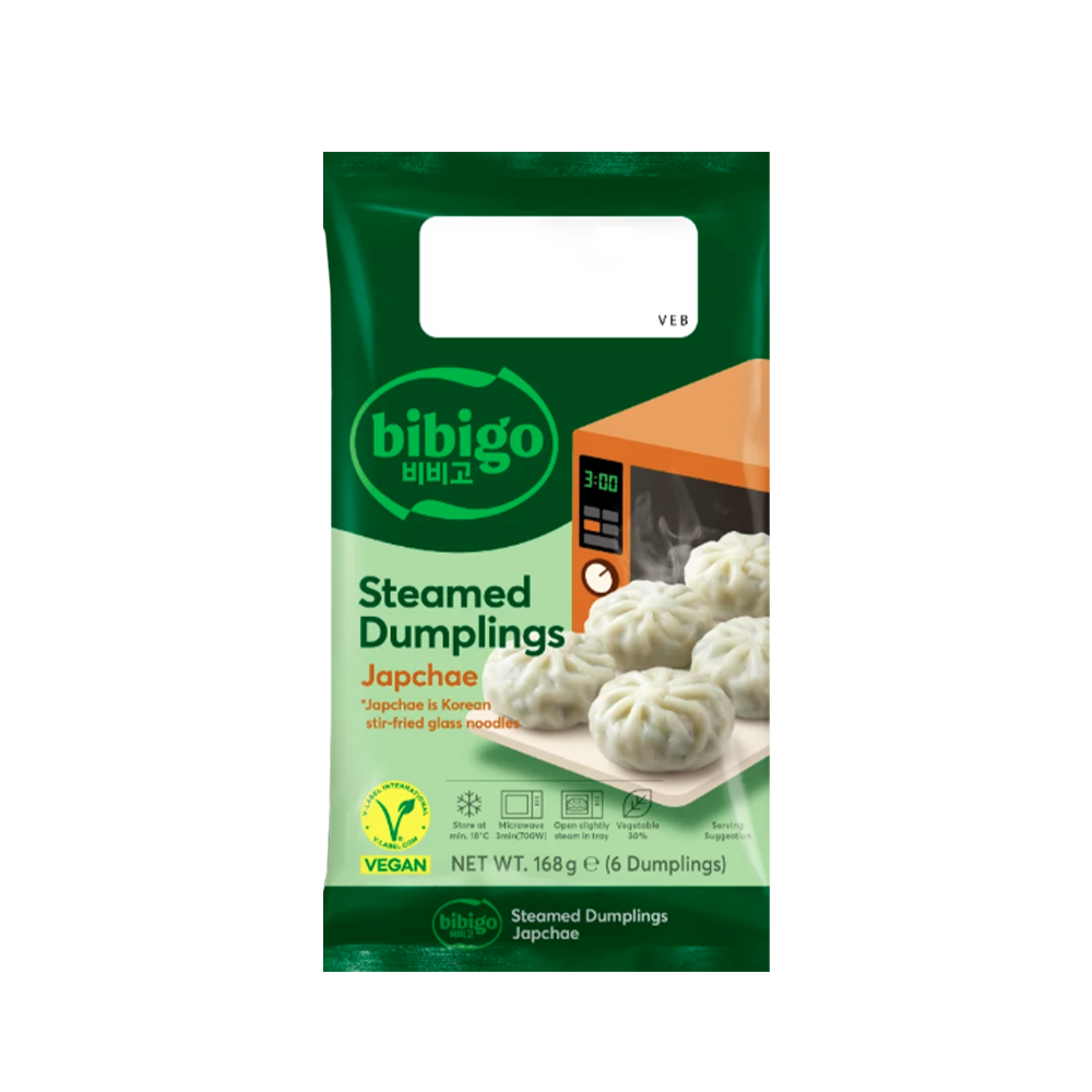 CJ BIBIGO Steamed Dumplings Steamed Japchae 168g (Case 24)