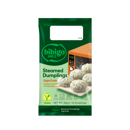 CJ BIBIGO Steamed Dumplings Steamed Japchae 168g (Case 24)