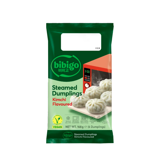 CJ BIBIGO Steamed Dumplings Kimchi 168g (Case 24)