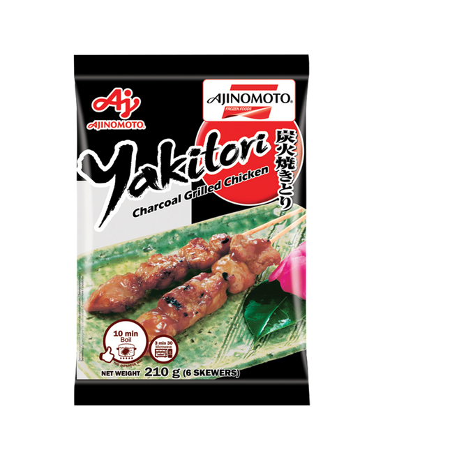 AJINOMOTO Yakitori Grilled Chicken Skewers (6pcs) 210g (Case 20)
