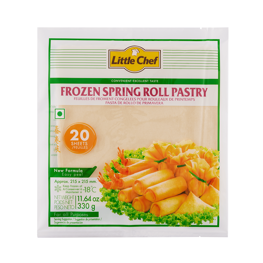 LITTLE CHEF Spring Roll Pastry 8.5 SQ In 330g (Case 20)
