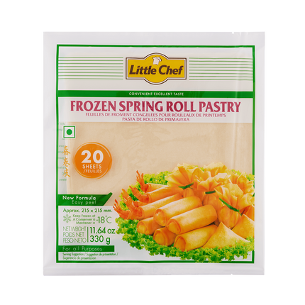 LITTLE CHEF Spring Roll Pastry 8.5 SQ In 330g (Case 20)