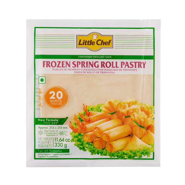 LITTLE CHEF Spring Roll Pastry 8.5 SQ In 330g (Case 20)