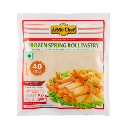 LITTLE CHEF Spring Roll Pastry 5.5 SQ In 280g (Case 20)