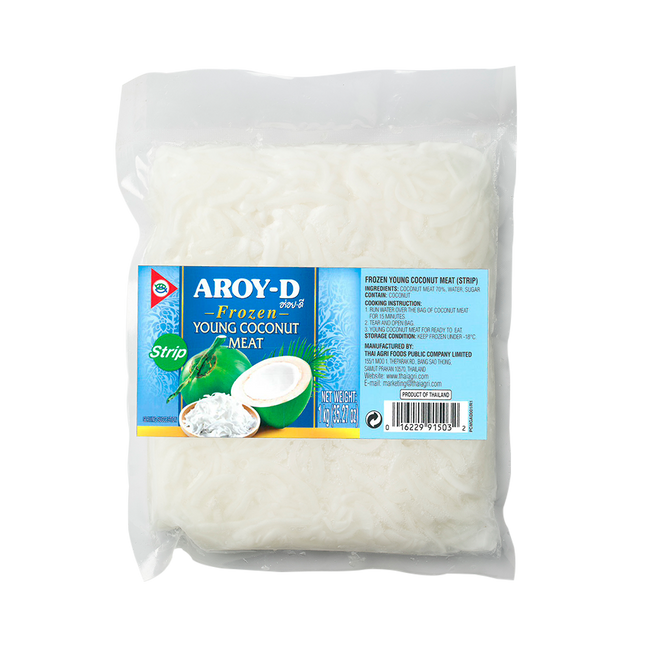 AROY-D Young Coconut Meat Strips 1kg (Case 12)