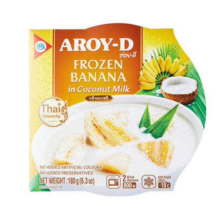 AROY-D Banana in Coconut Milk 180g (Case 12)