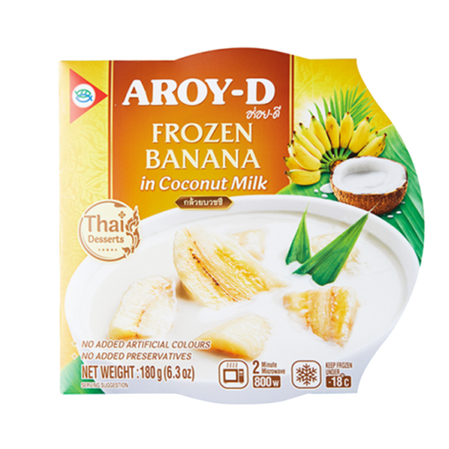 AROY-D Banana in Coconut Milk 180g (Case 12)