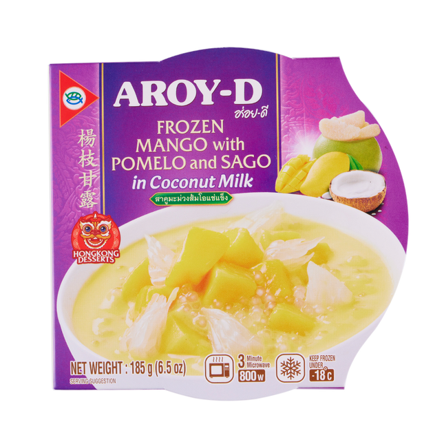 AROY-D Mango with Pommel and Sago in Coconut Milk 185g (Case 12)
