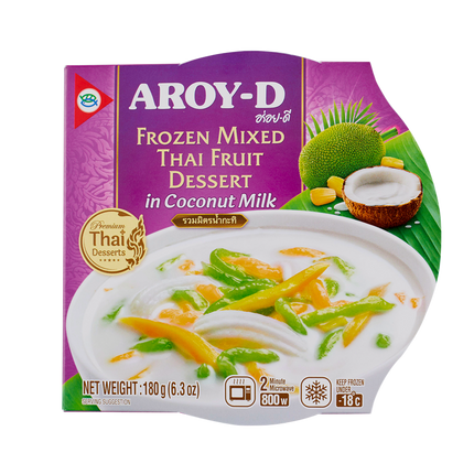 AROY-D Mixed Thai Fruit Dessert in Coconut Milk 180g (Case 12)