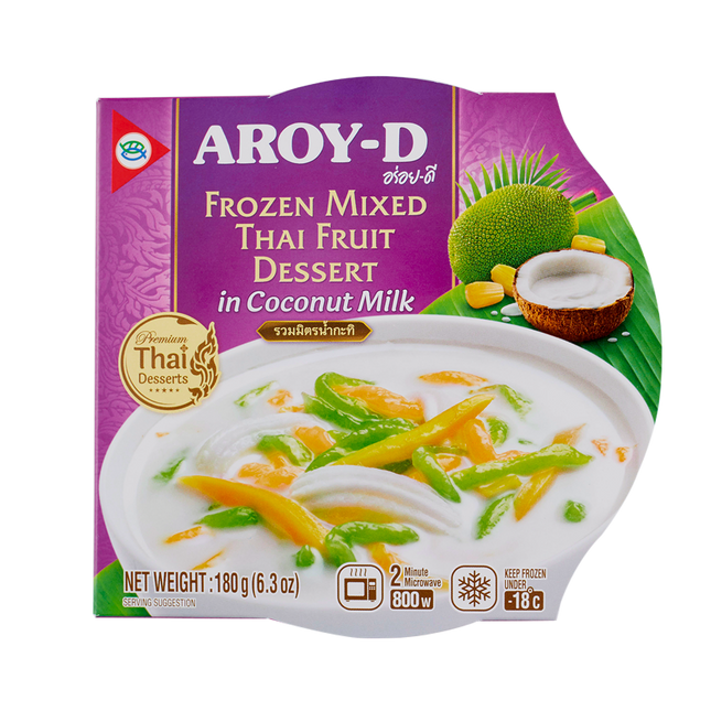 AROY-D Mixed Thai Fruit Dessert in Coconut Milk 180g (Case 12)