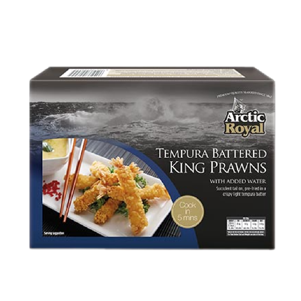 ARCTIC ROYAL Tempura Battered King Prawns 26/30 500g (Frozen) (Case 10)