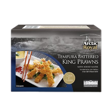 ARCTIC ROYAL Tempura Battered King Prawns 26/30 500g (Frozen) (Case 10)