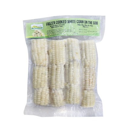 Kim Son Frozen Cooked White Corn On The Cob 1kg (Case 10)