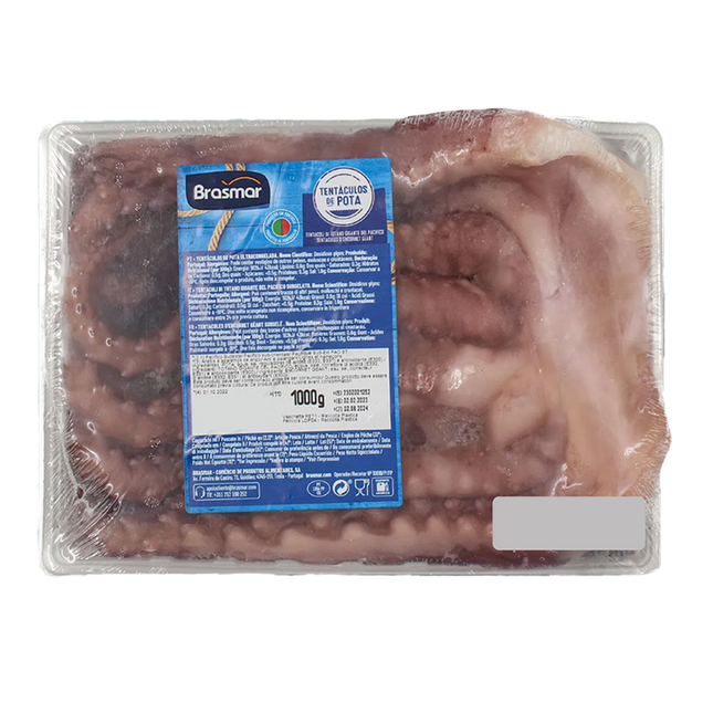 BRASMAR Giant Squid Tentacles 1kg (800gnet) (Frozen) (Case 15)