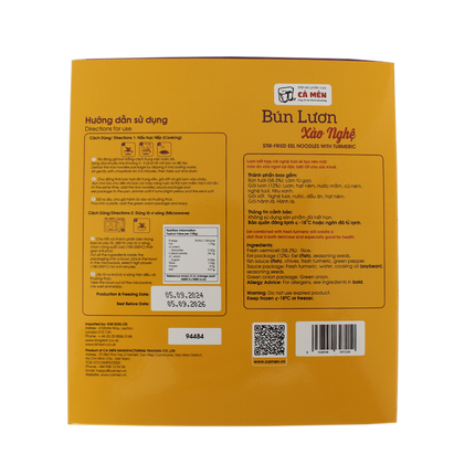 CA MEN Stir-fried Eel Noodles With Tumeric 515g (Case 20)